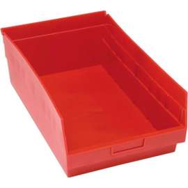 Plastic Nesting Storage Shelf Bin QSB210 11-1/8"W x 17-7/8"D x 6"H Red