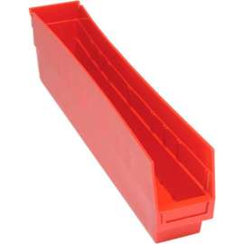 Plastic Nesting Storage Shelf Bin QSB205 4-1/8"W x 23-5/8"D x 6"H Red