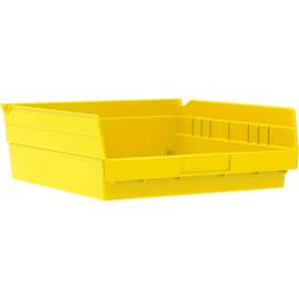 Akro-Mils Plastic Nesting Storage Shelf Bin 30170 - 11-1/8"W x 11-5/8"D x 4"H Yellow
