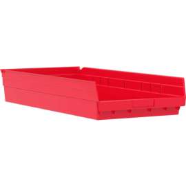 Akro-Mils Plastic Nesting Storage Shelf Bin 30174 - 11-1/8"W x 23-5/8"D x 4"H Red