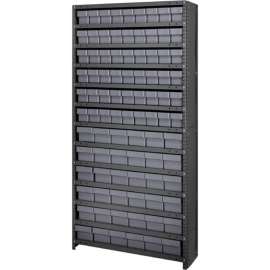 Quantum Storage Systems CL1875-624 Closed Shelving Euro Drawer Unit - 36x18x75 - 90 Euro Drawers Gray