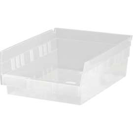 Plastic Nesting Storage Shelf Bin QSB107CL 8-3/8"W x 11-5/8"D x 4"H Clear