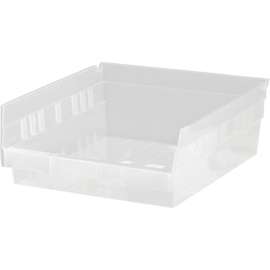 Plastic Nesting Storage Shelf Bin QSB109CL 11-1/8"W x 11-5/8"D x 4"H Clear