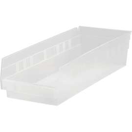 Plastic Nesting Storage Shelf Bin QSB110CL 11-1/8"W x 17-7/8"D x 4"H Clear