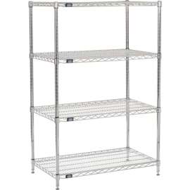 Nexel Shelving Wire Shelving Starter Unit, 36"W x 21"D x 54"H