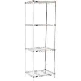 Nexel Shelving Wire Shelving Add-On Unit, 24"W x 21"D x 74"H