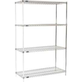 Nexel Shelving Wire Shelving Add-On Unit, 48"W x 21"D x 74"H
