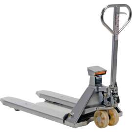 Stainless Steel Pallet Jack Scale Truck PM-2748-SCL-LP-SS 5000 Lb. Cap.