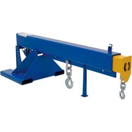 Adjustable Pivoting Forklift Jib Boom Crane, 24" Centers, 8000 Lbs. Capacity
