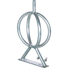 Ground Flange Mount Bike Rack, 2-Bike, Galvanized