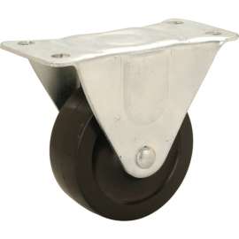 Global Industrial Light Duty Rigid Plate Caster 4" Rubber Wheel 240 Lb. Capacity
