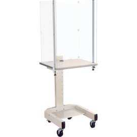 Global Industrial Clear PETG Plastic Protective Shield For Mobile Computer Cart 309235BK/BG
