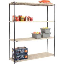 Nexel Shelving Vented Plastic Mat Shelving Unit, 72"W x 21"D x 86"H