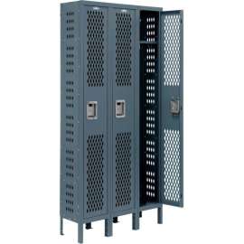 Global Industrial Infinity 1-Tier 3 Door Ventilated Locker, 12"Wx12"Dx72"H, Assembled