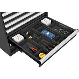 Global Industrial Divider Kit for 4"H Drawer of Modular Drawer Cabinet 30"Wx27"D, Black