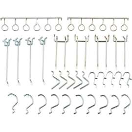 Global Industrial 30 Piece Peg Hook Set (Large Hooks)