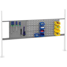 Global Industrial 18" Pegboard & 36" Louver Panel Kit, 72"W, Gray