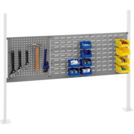 Global Industrial 18" Pegboard & 36" Louver Panel Kit, 60"W, Gray