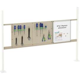 Global Industrial 36" Pegboard & 18" Whiteboard Panel Kit, 72"W, Tan