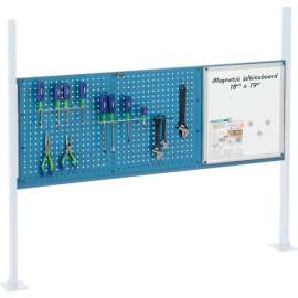 Global Industrial 36" Pegboard & 18" Whiteboard Panel Kit, 60"W, Blue