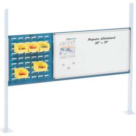 Global Industrial 18" Louver & 36" Whiteboard Panel Kit, 60"W, Blue