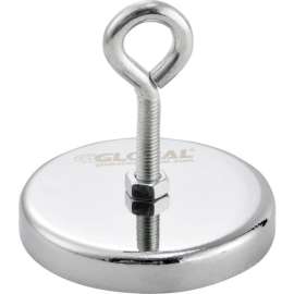 Global Industrial Ceramic Hang-It Magnet w/ Attached Eyebolt, 35 Lbs. Pull, 6/Pack
