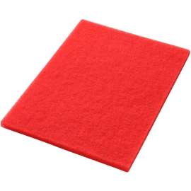 Global Industrial 14" x 20" Buffing Pad, Red, 5 Per Case