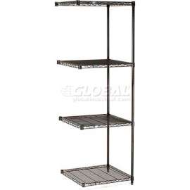 Nexel Shelving Wire Shelving Add-On Unit, 36"W x 24"D x 86"H