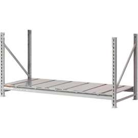 Global Industrial Additional Shelf, Extra Heavy Duty Rack, Steel Deck, 96"W x 24"D, Gray