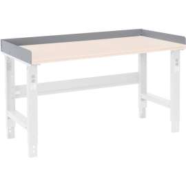 Global Industrial Back and End Stops For Workbench Top - 96"W x 36"D x 3"H - Gray