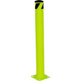 Steel Safety Bollard, 42" H X 4-1/2" Dia, Powder-Coat, Fluorescent Yellow