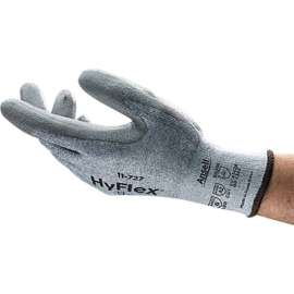 Ansell HyFlex Cut Resistant Coated Gloves, A2 Cut Level, Polyurethane, Grey, Size 6