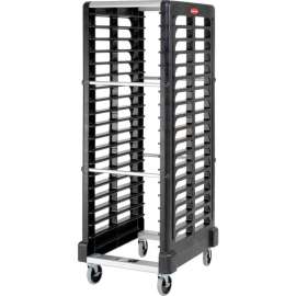 Rubbermaid 3320 End-Load Black Plastic Tray Truck