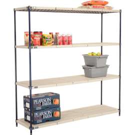 Nexel Shelving Vented Plastic Mat Shelving Unit, 72"W x 18"D x 74"H