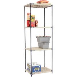 Nexel Shelving Vented Plastic Mat Shelving Unit, 30"W x 21"D x 86"H