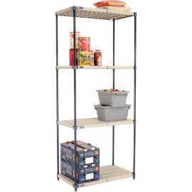 Nexel Shelving Vented Plastic Mat Shelving Unit, 36"W x 21"D x 86"H