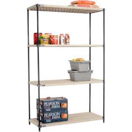 Nexel Shelving Vented Plastic Mat Shelving Unit, 54"W x 24"D x 86"H
