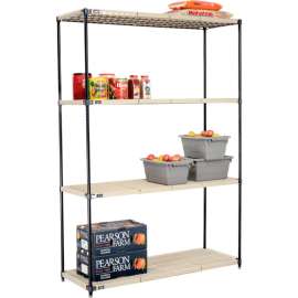 Nexel Shelving Vented Plastic Mat Shelving Unit, 60"W x 21"D x 86"H
