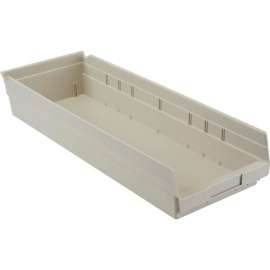 Global Industrial Plastic Nesting Storage Shelf Bin 8-3/8"W x 23-5/8"D x 4"H Beige
