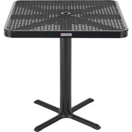 Global Industrial 36" Square Counter Height Outdoor Dining Table, 36"H, Expanded Metal, Black