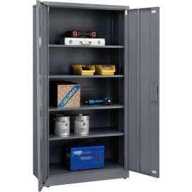 EZ Assemble Storage Cabinet, 36"Wx18"Dx72"H, Gray, Unassembled