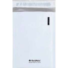 Global Industrial Bubble Lined Poly Mailers, #000, 4"W x 8"L, White, 500/Pack