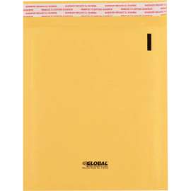 Global Industrial Self Seal Bubble Mailers, #0, 6-1/2"W x 10"L, Gold, 250/Pack