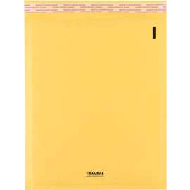 Global Industrial Self Seal Bubble Mailers, #4, 9-1/2"W x 14-1/2"L, Gold, 100/Pack