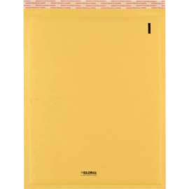 Global Industrial Self Seal Bubble Mailers, #5, 10-1/2"W x 16"L, Gold, 100/Pack