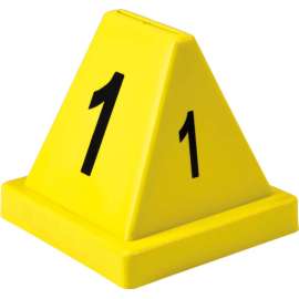 Global Industrial Numbered Cones, 1-20, Yellow