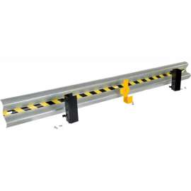 Steel Drop-In Guard Rail 10'L With (3) Brackets & Hardware, Galvanized