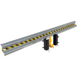 Steel Drop-In Guard Rail 12'L With (3) Brackets & Hardware, Galvanized