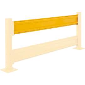 Global Industrial Protective Steel Guard Rail, 10'L, Yellow