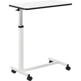 Global Industrial Overbed Table With H-Base, White Laminate Tabletop